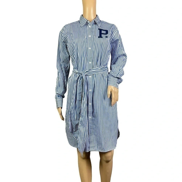 NWT Polo Ralph Lauren Womens Striped Patchwork Button Down Shirt Dress Sz 4 - Picture 3 of 13